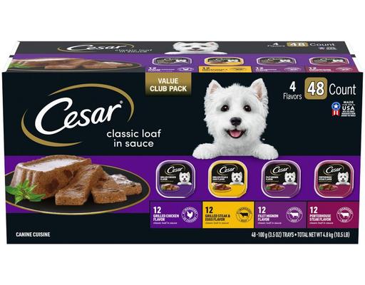 Canine Cuisine Wet Dog Food, Variety Pack, 3.5 oz (48-pk) Cesar