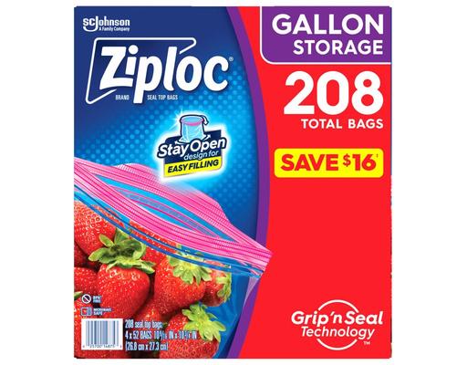 Gallon Storage Bags, 208 ct. Ziploc