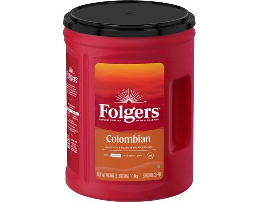 Roasted Ground Coffee, Colombian, 40.3 oz Folgers