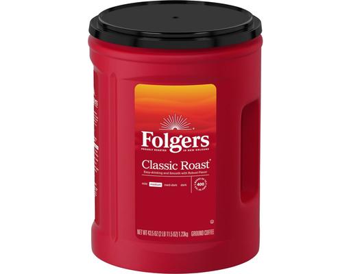 Classic  Ground Coffee, Medium , 43.5 oz Folgers