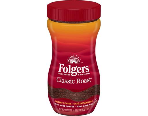 Classic  Instant Coffee Crystals, 16 oz Folgers