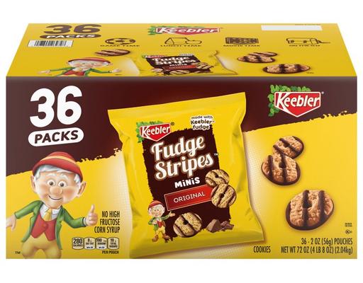 Fudge Stripes Mini Cookies, 2 oz (36-pk) Keebler