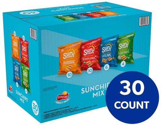 Whole Grain Chips, Variety Pack, 1.5 oz (30-pk) SunChips