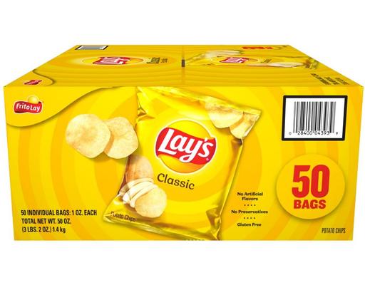 Classic Potato Chips, 1 oz (50-pk) Lay's