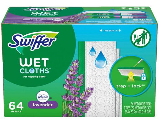 Wet Mopping Cloths, Lavender, 64 ct Swiffer