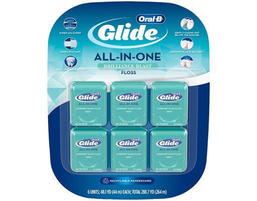 Glide All-in-One Floss, Brilliance Blast, 6 ct Oral-B