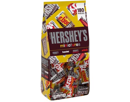 Miniatures Chocolate Bars, Variety Pack, 180 ct Hershey