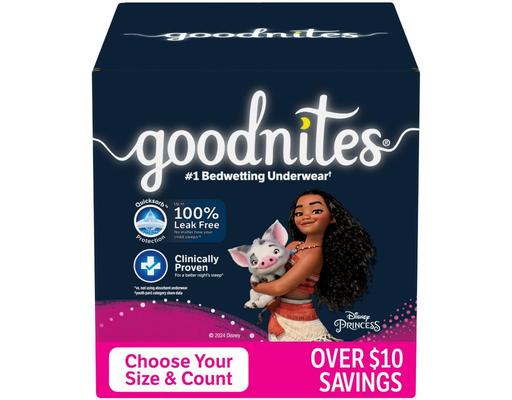 Girl's Bedwetting Underwear, Large, 58 ct Goodnites