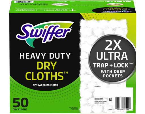 Heavy Dutty Dry Sweeping Cloths, 50 ct Swiffer