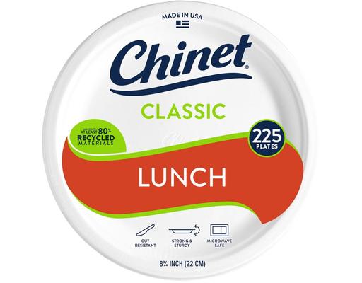 Classic Lunch Plates, White, 8.75 Inch (225-ct) Chinet