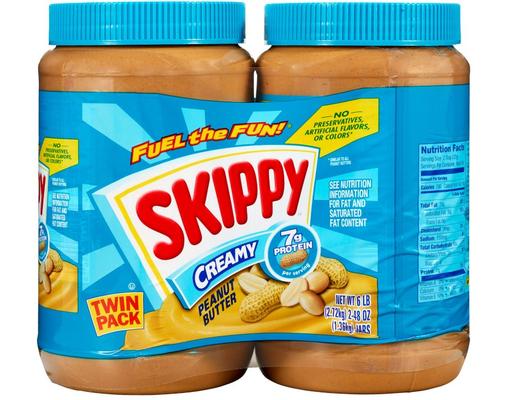 Creamy Peanut Butter, Original, 48 oz (2-pk) Skippy
