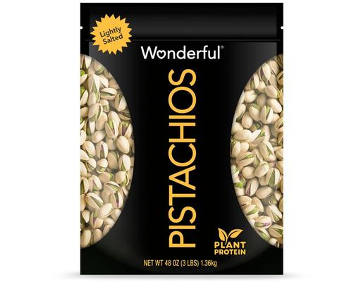 Pistachios, Lightly Salted, 48 oz Wonderful
