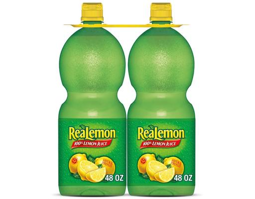 100% Lemon Juice, 48 fl oz (2-pk) ReaLemon