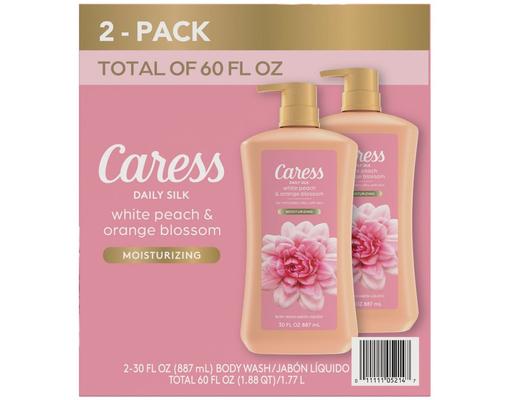 Daily Silk Body Wash, White Peach & Orange Blossom, 30 fl oz (2-pk) Caress