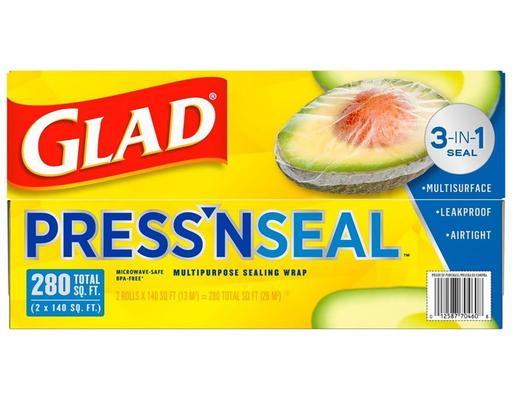 Press N Seal 3-in-1 Plastic Wrap, 140 Square Feet (2-pk) Glad