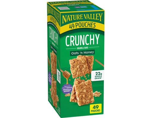 Crunchy Granola Bars, Oats 'n Honey, 1.49 oz (49-pk) Nature Valley
