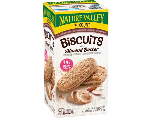 Biscuits, Almond Butter, 1.35 oz (30-pk) Nature Valley