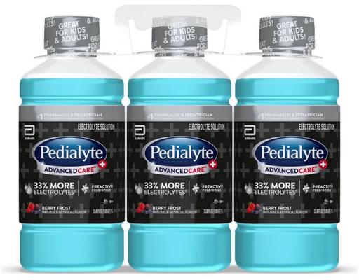 Advanced Care+ Electrolyte Solution, Berry Frost, 1 Liter (3-ct) Pedialyte