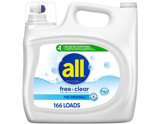 All Free & Clear Original Liquid Laundry Detergent, 208 fl oz, 166 loads All