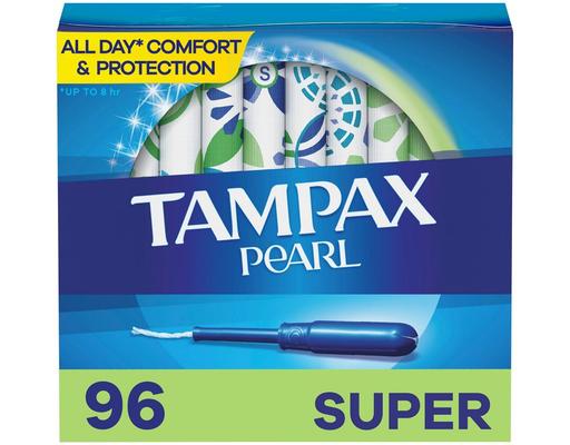 Pearl Unscented Tampons, Super, 96 ct Tampax