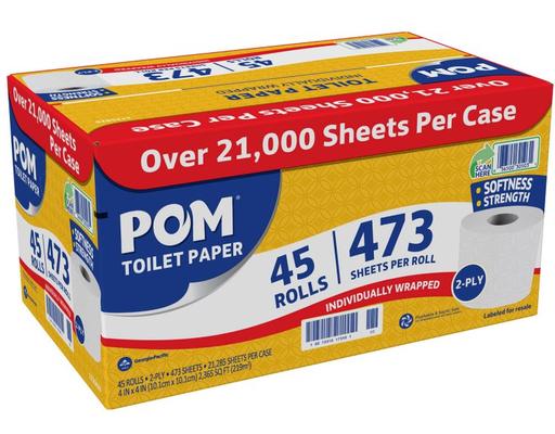2-Ply Toilet Paper, 473 ct (45-pk) POM