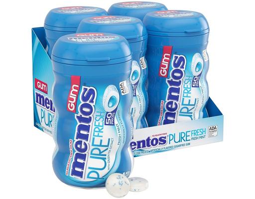 Pure Fresh Sugar Free Gum, Fresh Mint, 50 ct (4-pk) Mentos