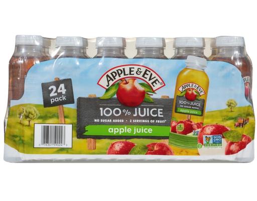100% Apple Juice, 10 fl oz (24-pk) Apple & Eve
