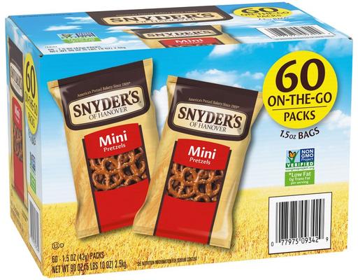 Mini Pretzels, 1.5 oz (60-pk) Snyder's of Hanover