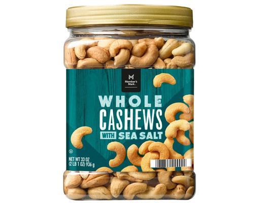 Salted Whole Cashews, 33 oz Member's Mark