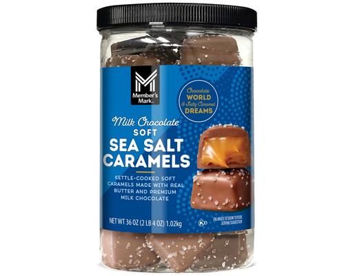 Milk Chocolate Sea Salt Caramels, 36 oz Member's Mark