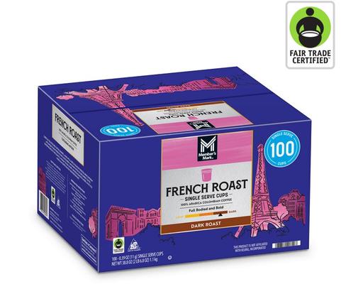 French  Coffee Pods, Dark , 100 ct Member's Mark