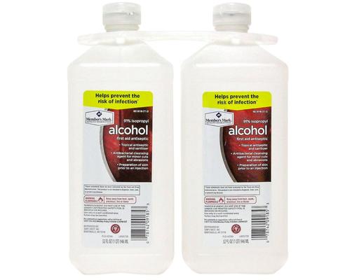 91% Isopropyl Alcohol, 32 fl oz (2-pk) Member's Mark