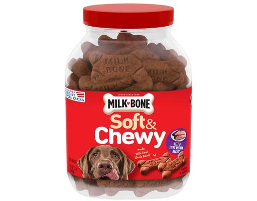 Soft & Chewy Snacks for Dogs, Beef & Filet Mignon, 37 oz Milk-Bone