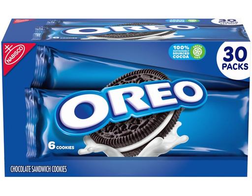 Chocolate Sandwich Cookies, 2.4 oz (30-pk) Oreo