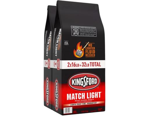 Match Light Instant Charcoal Briquettes, 16 Pound (2-pk) Kingsford