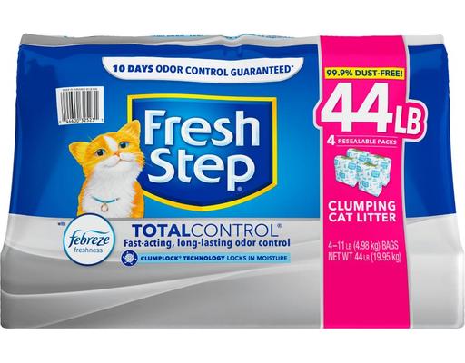Total Control Clumping Cat Litter, Febreze, 11 Pound (4-pk) Fresh Step