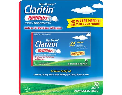 RediTabs Non-Drowsy 10mg Loratadine Orally Disintegrating Tablets, 70 ct Claritin