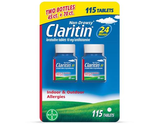 Non-Drowsy 10mg Loratadine Tablets, Variety Pack, 115 ct Claritin