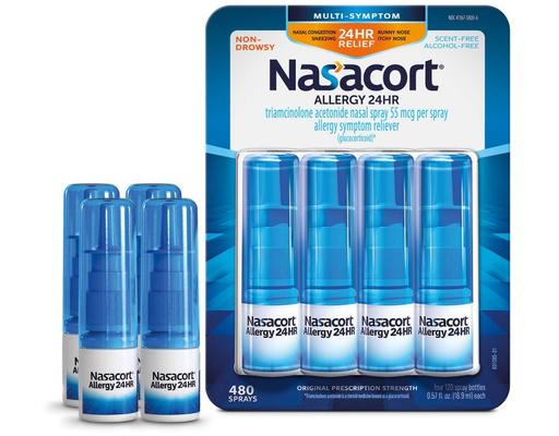Non-Drowsy Allergy Nasal Spray, 0.57 fl oz (4-pk) Nasacort