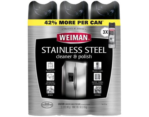 Stainless Steel Clean and Polish, 17 oz (3-pk) Weiman