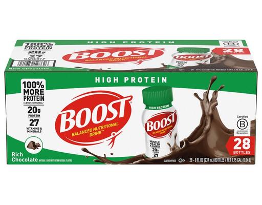 High Protein Balanced Nutritional Drink, Rich Chocolate, 8 fl oz (28-pk) Boost