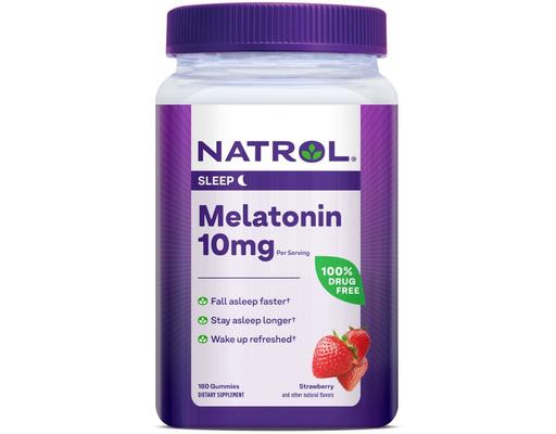 10mg Melatonin Gummies, Strawberry, 180 ct Natrol