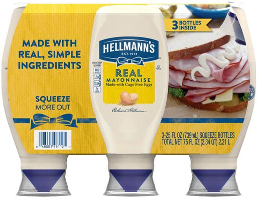 Real Mayonnaise, 25 fl oz (3-pk) Hellmann's