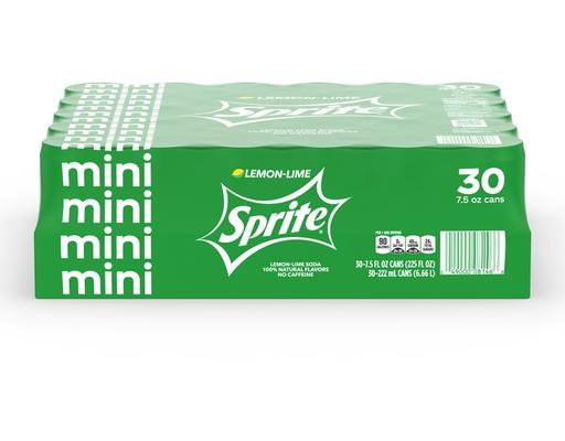 Mini Soda Cans, 7.5 fl oz (30-pk) Sprite