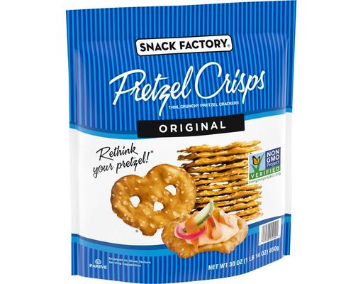 Pretzel Crisps, Original, 30 oz Snack Factory