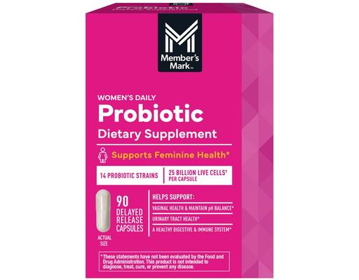 Women's Daily Probiotic Supplement Delayed Release Capsules, 90 ct Member's Mark