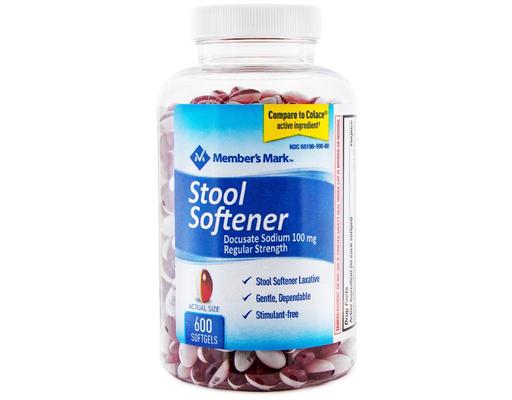 Stool Softener 100mg Softgels, 600 ct Member's Mark