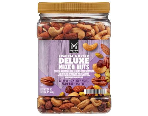 Deluxe Mixed Nuts, Lightly Salted, 34 oz Member's Mark