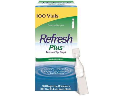 Plus Lubricant Eye Drops, 0.01 fl oz (100-pk) Refresh