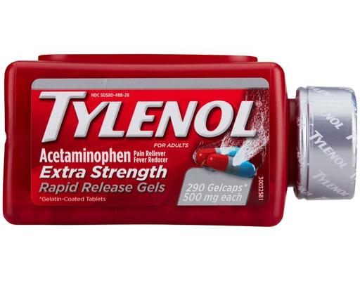 Extra Strength Rapid Release 500mg Pain Reliever Gelcaps, 290 ct Tylenol